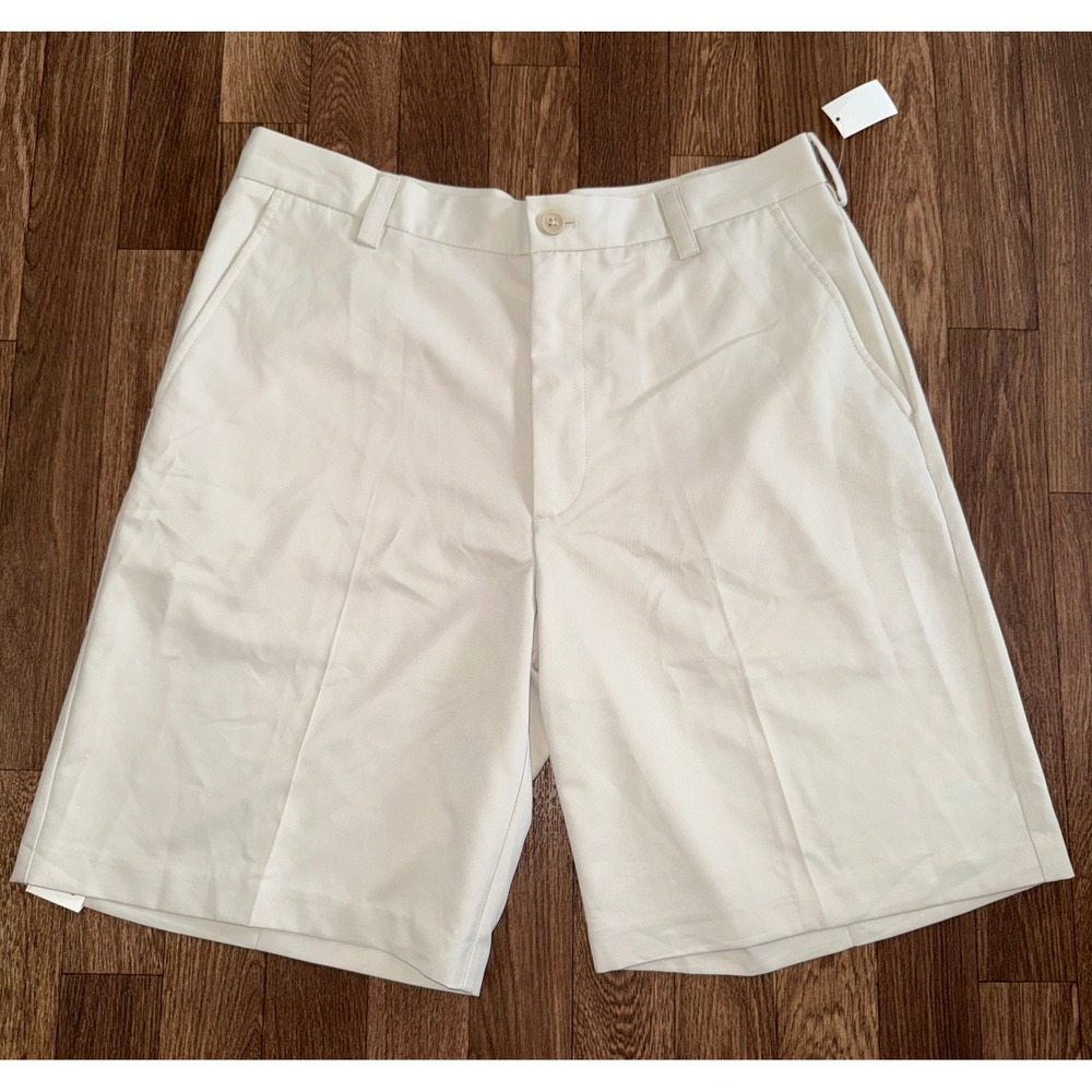IZOD Golf Shorts Flat Front Casual Chino Khaki Beige Women's Size‎ 34